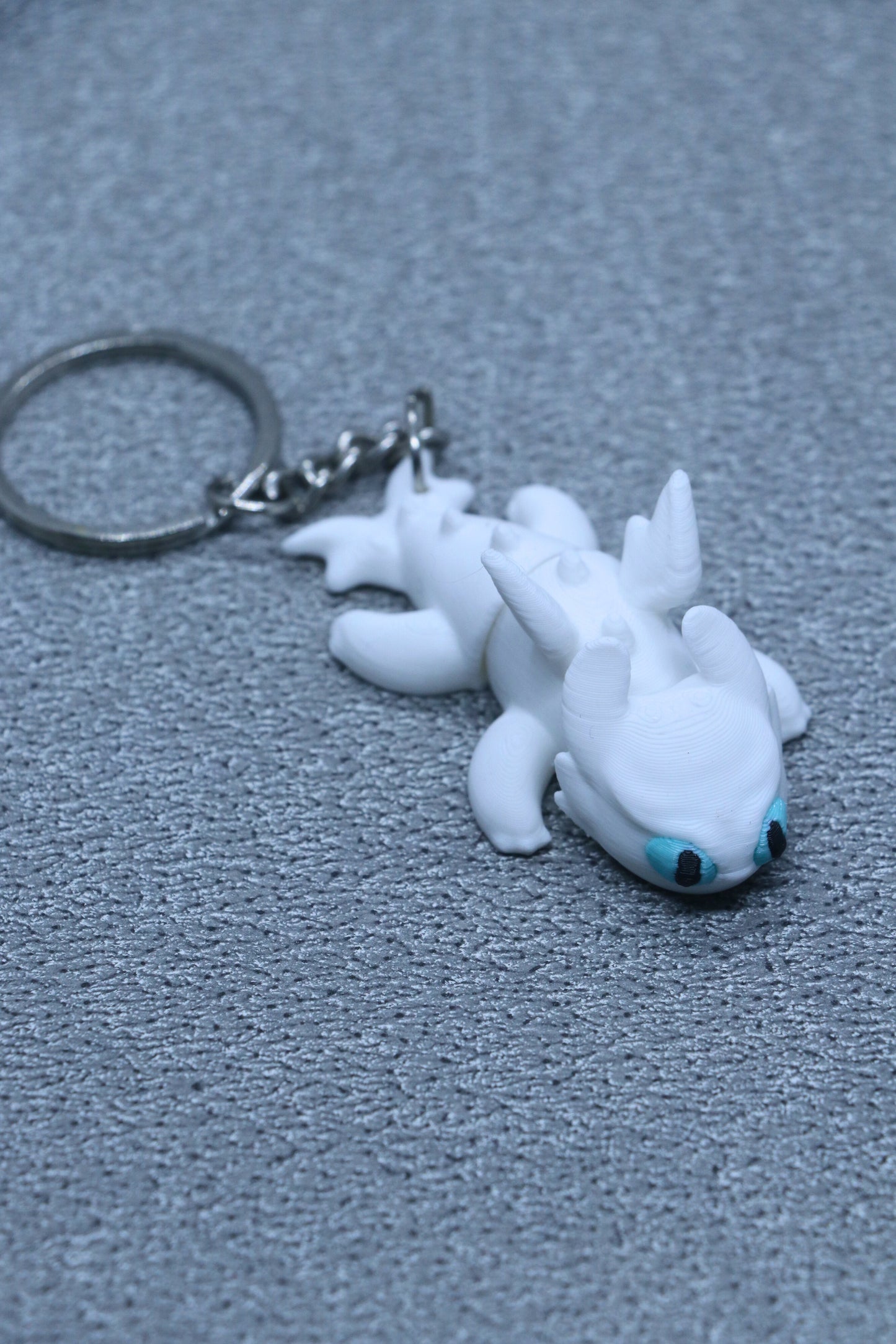 3D Printed Flexible Keychain Set Of 2 | Light Fury