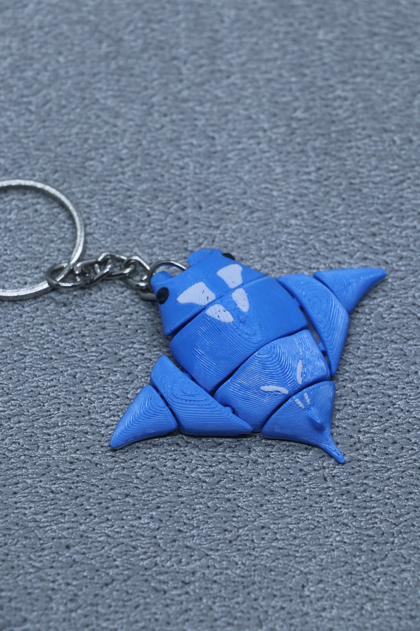 Set of 2 | 3D Printed Flexible Keychain | Manta Ray & Whale Shark