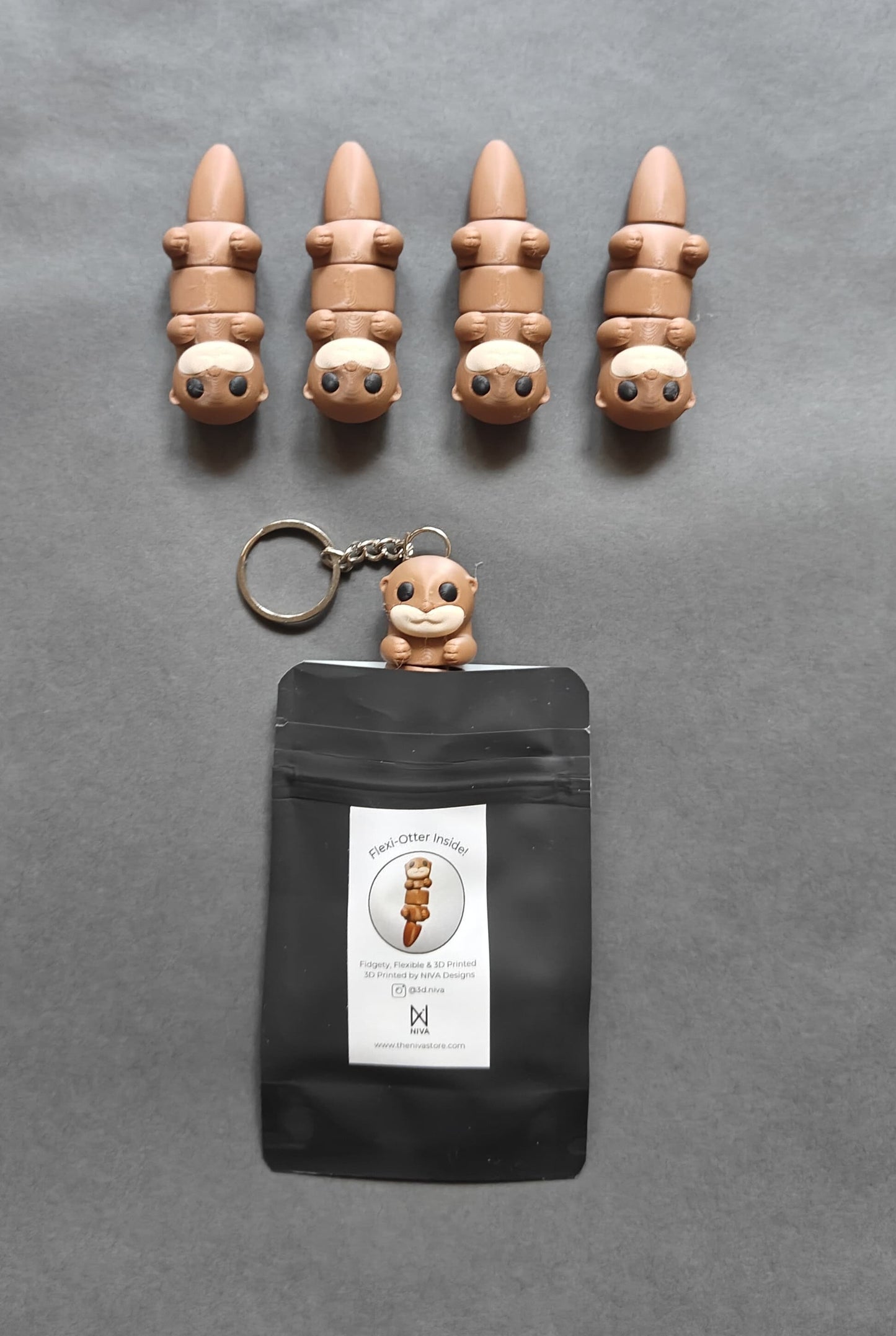 3D Printed Flexi Keychain | Otter