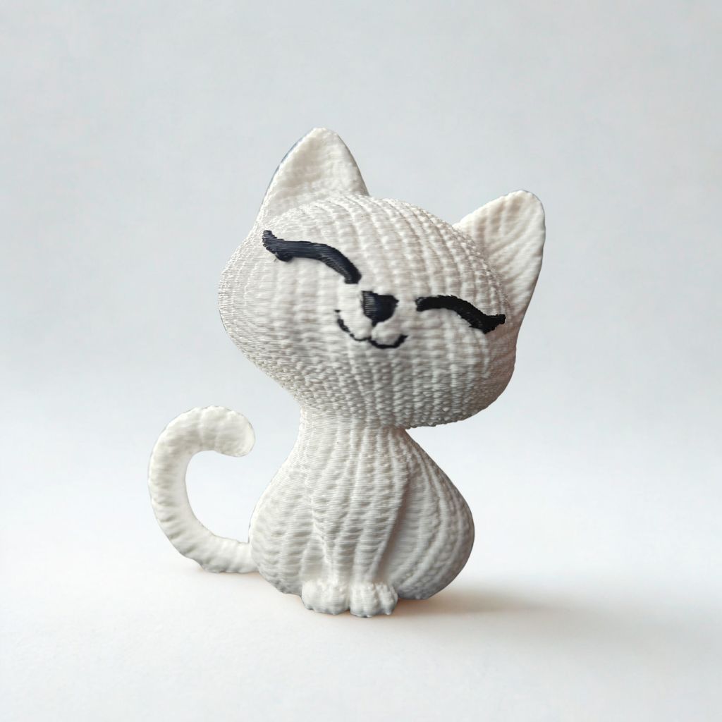 3D Printed Desk Buddy | Cute Knitted Cat
