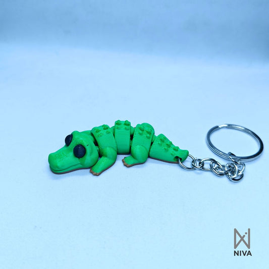3D Printed Flexi Keychain | Croc