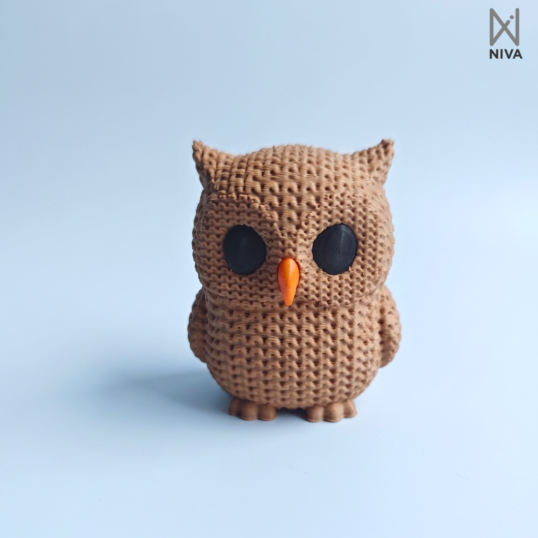 3D Printed Desk Buddy | Cute Knitted Owl Buddy