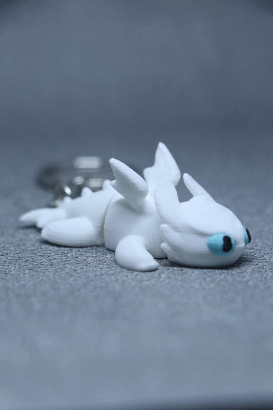 3D Printed Flexible Keychain Set Of 2 | Light Fury