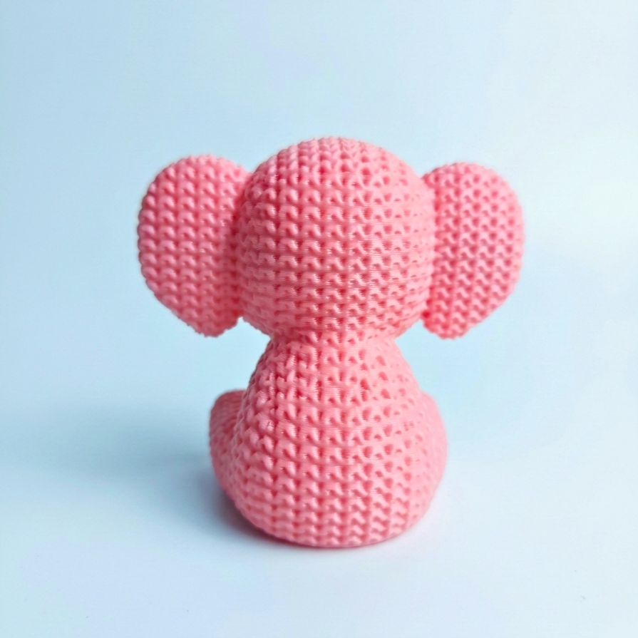 3D Printed Desk Buddy | Cute Knitted Elephant