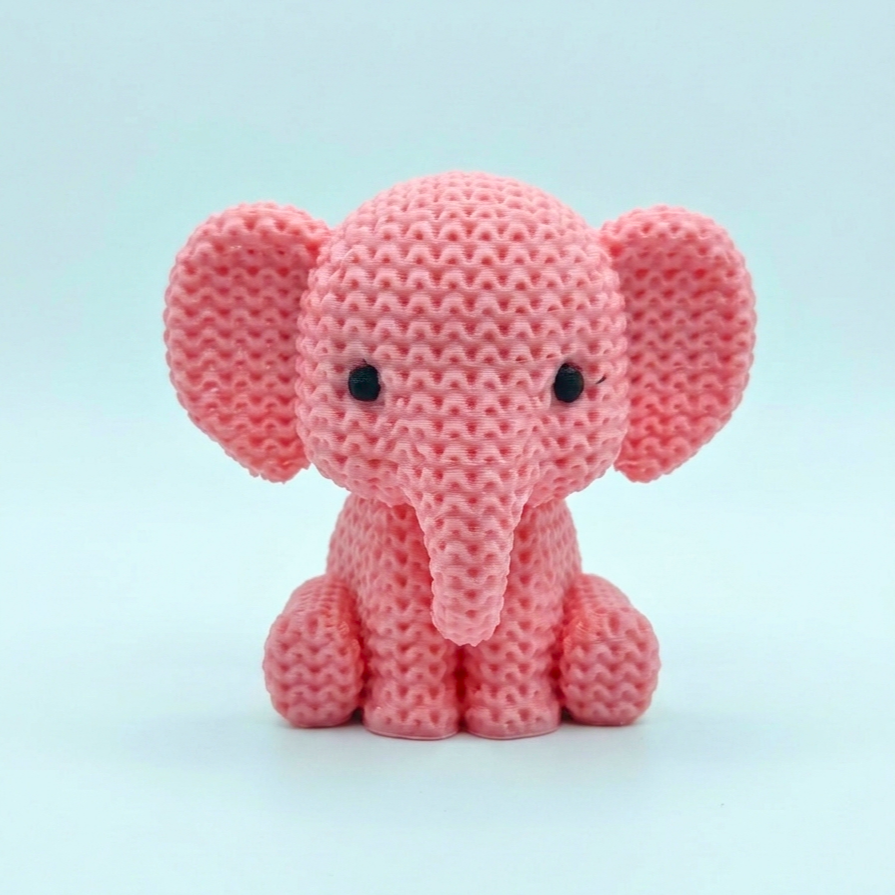 3D Printed Desk Buddy | Cute Knitted Elephant
