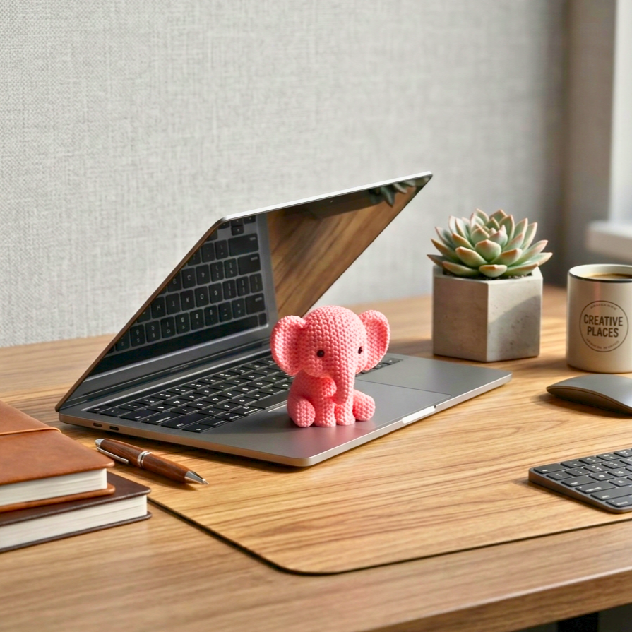 3D Printed Desk Buddy | Cute Knitted Elephant