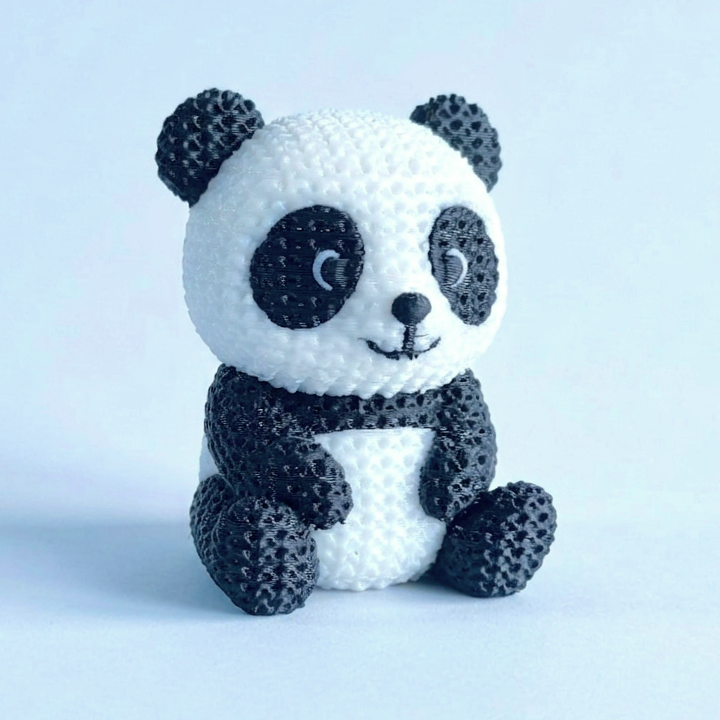 3D Printed Desk Buddy | Knitted Panda