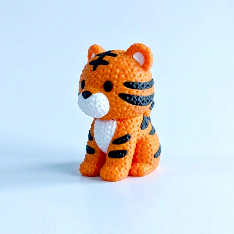 3D Printed Desk Buddy | Knitted Tiger