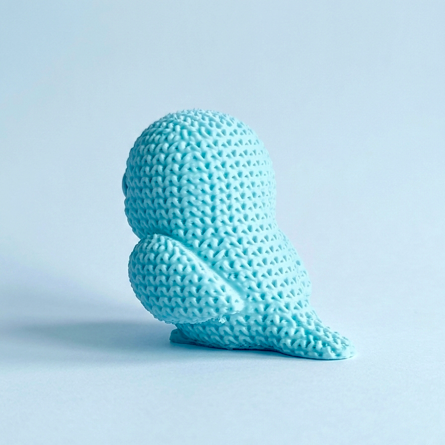 3D Printed Desk Buddy | Knitted Baby Parrot