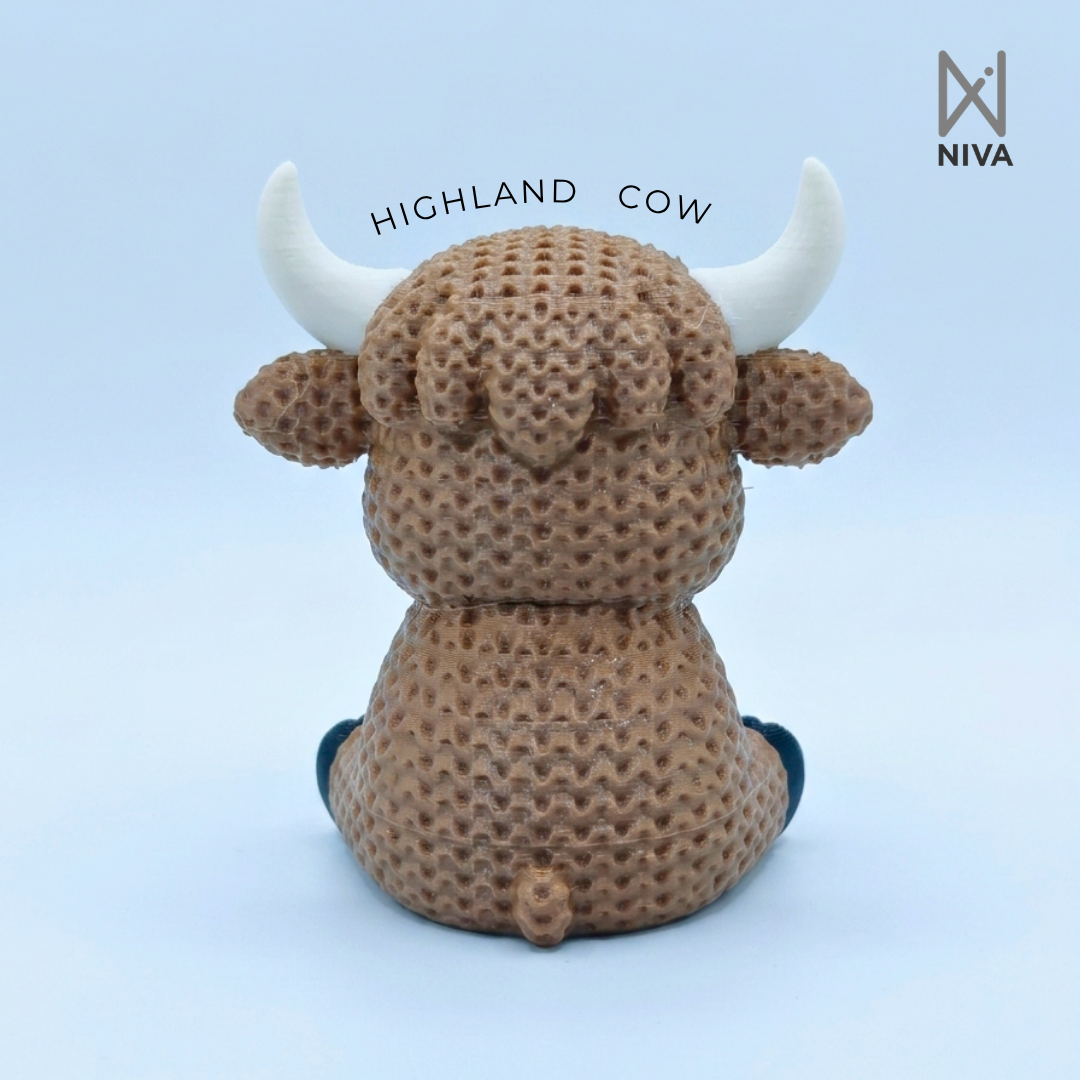 3D Printed Desk Buddy | Lil' Highland Cow
