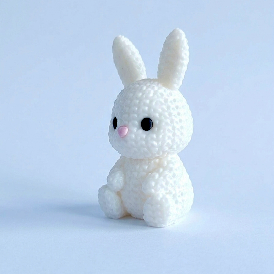 3D Printed Desk Buddy | Knitted Rabbit