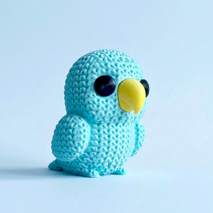 3D Printed Desk Buddy | Knitted Baby Parrot
