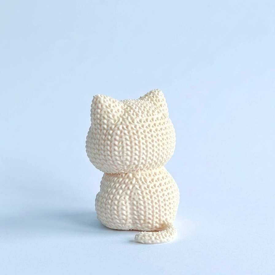 3D Printed Desk Buddy | Knitted Loopy Cat
