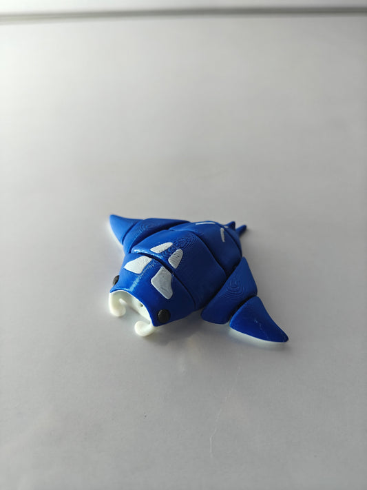 3D Printed Flexible Keychain | Manta Ray