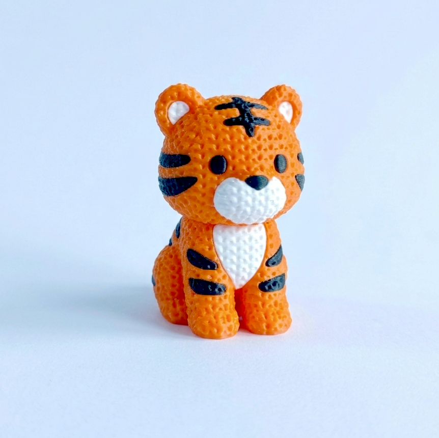 3D Printed Desk Buddy | Knitted Tiger